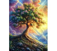 Arbre coloré au-Dessus du ruisseau Rompecabezas 500 Piezas Cartón para Adultos Y Adolescentes Mitos Cuento de Hadas para Coleccionistas Decoración Única Hogar Antiestrés Regalo Reyes Magos 500 PCS