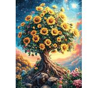 Arbre de tournesols Dans le Champ de Fleurs Rompecabezas 300 Piezas Cartón para Expertos Mitos fantásticos Mejora Atención para Semana Santa Garantía Satisfacción Más Vendido 300 PCS
