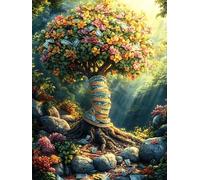 Arbre de Vie coloré Rompecabezas 1000 Piezas Cartón para Principiantes Mitos fantásticos Días Lluviosos para Pasar Tiempo Vacaciones Fines De Semana Regalo Cumpleaños 1000 PCS