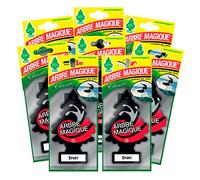 Arbre Magique Ambientador para coche, fragancia deportiva, aroma intenso y estructurado, duración hasta 7 semanas, fabricado en Italia, paquete de 8 unidades