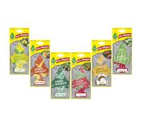 Arbre Magique Ambientador para Coche, Fragancia Intensa y Estructurada, Paquete de 6 Unidades Variadas con Fresa, Coco, Cóctel de Frutas, Limón, Manzana Verde y Sandía