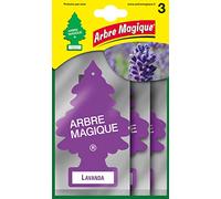 Arbre Magique, Ambientador para Coche, Fragancia Lavanda, duración hasta 7 semanas, Fabricado en Italia, Formato Multipack de 3 Unidades