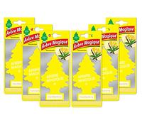 Arbre Magique Kit de 6 Perfumadores Ambientadores Pino Vainillarôme Super Aroma de Larga Duración para Coche, Casa, Oficina