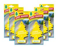 Arbre Magique Mono - Ambientador para Coche, Aroma a cítricos de Capri, Fragancia cítrica y Fresca, duración hasta 7 semanas, Fabricado en Italia, Paquete de 6 Unidades