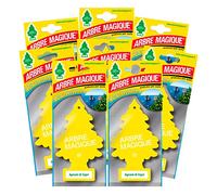 Arbre Magique Mono - Ambientador para coche, aroma a cítricos de Capri, fragancia cítrica y fresca, duración hasta 7 semanas, fabricado en Italia, paquete de 8 unidades