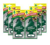 Arbre Magique Mono - Ambientador para Coche, Aroma de Pino, Aroma Envolvente y Fresco, duración hasta 7 semanas, Fabricado en Italia, Paquete de 6 Unidades