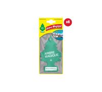 Arbre Magique Mono, Ambientador para Coche, Fragancia Brisa de Mykonos, Intensa y Estructurada, Duración hasta 7 Semanas, Paquete de 6 Piezas