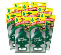 Arbre Magique Mono, ambientador para coche, fragancia de pino, fragancia envolvente y fresca, duración de hasta 7 semanas, fabricado en Italia, paquete de 10 unidades