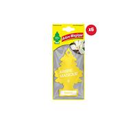 Arbre Magique Mono, Ambientador para coche, Fragancia de Vainilla, Intensa y Estructurada, Duración hasta 7 Semanas,Paquete de 6 Piezas