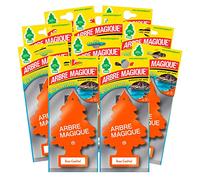 Arbre Magique Mono, ambientador para coche, fragancia Ibiza Cóctel, fragancia fresca y ligeramente picada, duración hasta 7 semanas, fabricado en Italia, paquete de 10 unidades