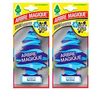 Arbre Magique Mono, ambientador para coche, fragancia Jasmine & Narcissus, aroma fresco y delicado, duración hasta 7 semanas, fabricado en Italia, paquete de 2 unidades