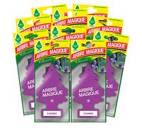 Arbre Magique Mono, ambientador para coche, fragancia lavanda, fragancia fresca y versátil, duración hasta 7 semanas, fabricado en Italia, paquete de 10 unidades