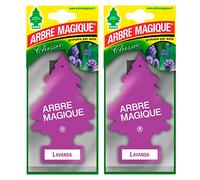 Arbre Magique Mono, ambientador para coche, fragancia lavanda, fragancia fresca y versátil, duración hasta 7 semanas, fabricado en Italia, paquete de 2 unidades