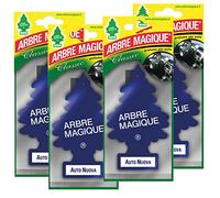 Arbre Magique Mono - Ambientador para coche, fragancia para coche, aroma clásico, elegante, duración de hasta 7 semanas, fabricado en Italia, paquete de 4 unidades