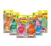 Arbre Magique Mono - Ambientador para coche, Variety Pack 9, Fruit Cóctel + Manzana Verde + Fresa + Ibiza Cóctel + Bubble Gum + Sandía, Duración hasta 7 semanas, Made in Italy, Paquete de 6 unidades