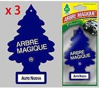 Arbre Magique Mono, Profumatore per auto, nuova fragranza per auto, dura fino a 7 settimane, Made in Italy, Confezione da 3