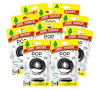 Arbre Magique POP, Ambientador de Coche Sólido, Fragancia Fresh Musk, Aroma Suave y Fresco, Duración de Hasta 30 Días, Diseño Italiano, Paquete de 10 Piezas