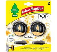 Arbre Magique POP, ambientador para coche sólido, fragancia de vainilla, perfume dulce y delicado, duración hasta 30 días, diseño italiano, paquete de 12 unidades