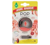Arbre Magique POP - Ambientador para coche sólido, fragancia exótica, aroma fresco y frutal, duración de hasta 30 días, diseño italiano, paquete de 1 unidad