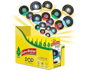 Arbre Magique Pop - Caja de Degustación Olfativa - 6 fragancias Incluidas - Exótico, Almizcle Fresco, Pop Ocean, Lavanda, Pino Helado y Vainilla - Sistema de Emoción 3D - Producto