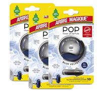 Arbre Magique POP, perfumador sólido para coches, fragancia exótica, aroma fresco y afrutado, dura hasta 30 días, diseño italiano, paquete de 3