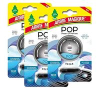 Arbre Magique Pop, Poder del Perfume, Desodorante para Coche, Fragancia Oceánica, Fragancia hasta 30 días, Paquete de 3