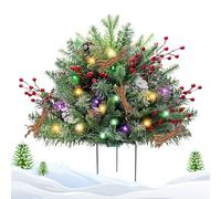Arbustos de maceta de Navidad | Arbustos artificiales con estaca de trípode, suministros de fiesta para exteriores, Acción de Gracias, invierno, otoño, dormitorios y oficinas