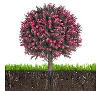 Arbustos Falsos, Plantas Artificiales, Resistente a los Rayos UV de 23 Pulgadas con estacas para el Suelo, árboles al Aire Libre, topiario sintético, para jardín, Patio, césped, Entrada