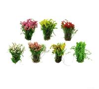 Arbustos y flores para mesa de arena, elementos de construcción, para modelos arquitectónicos, diseños de ferrocarril, dioramas, paisajismo en miniatura y modelo de paisaje ferroviario (rosa)