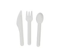 ARBUTUS 100 Platos de papel de fibra de caña de azúcar Platos redondos de cumpleaños 100% biodegradable. (100, Cuchillo 16cm)