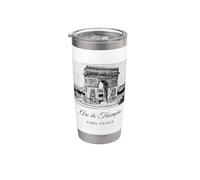 Arc De Triomphe Paris France Souvenir Familia Niños Hombres Mujeres Vaso térmico de acero inoxidable de doble pared