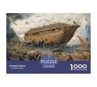 Arca de Noé Puzzle de 1000 Piezas Reunión de Animales Puzzle para Adultos Juego de Puzzle 1000 Piezas Relajante Decoración Regalo 70x50cm/1000pcs