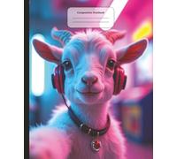 Arcade Baby Goat Composition Notebook: Taking a Selfie, Y2K Aesthetic Vibe | Wide Ruled Book for Work or School, Writing, Journaling and more | 7.5 x ... Students, Teens and Animal Lovers