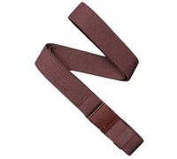 Arcade Belts - Cinturón de aventura delgado A2: elástico resistente, hebilla sin metal, Atlas - Burgandy, Standard (Up to 40"); 1.25" Slim Width