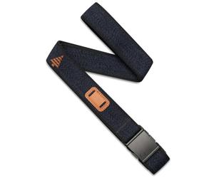 Arcade Belts - Cinturón de aventura delgado A2: elástico resistente, hebilla sin metal, Azul marino jaspeado/negro, Talla única