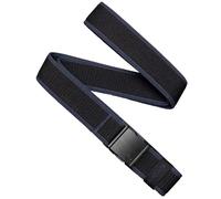 Arcade Belts - Cinturón de aventura delgado A2: elástico resistente, hebilla sin metal, Carto - Negro/Azul Marino, Standard (Up to 40"); 1.25" Slim Width