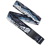 Arcade Belts - Cinturón de aventura delgado A2: elástico resistente, hebilla sin metal, Fuera de rango: atardecer, Standard (Up to 40"); 1.25" Slim Width