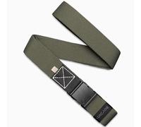 Arcade Belts - Cinturón de aventura delgado A2: elástico resistente, hebilla sin metal, Ridge - Verde hiedra/avena, Standard (Up to 40"); 1.25" Slim Width