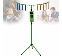 Arcade Catch Stick Game Machine Hand-Eye Coordination Reflex Trainer | Arcade Machine LED Light & Music Reaction, 10 Speeds, 6 Levels For Events, Rentals, Family Game Nights(Green)
