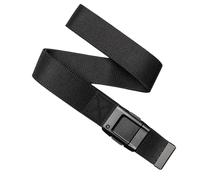 Arcade Cinturones de movimiento para hombres y mujeres, micro ajustable, cinturón elástico ligero, cinturones casuales unisex, Negro/Negro, Standard; Up to 40 inches
