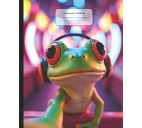 Arcade Frog Composition Notebook: Taking a Selfie, Y2K Aesthetic Vibe | Wide Ruled Book for Work or School, Writing, Journaling and more | 7.5 x 9.25 ... Students, Teens and Animal Lovers