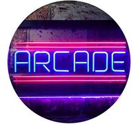 Arcade Game Zone Room Dual Color LED Enseigne Lumineuse Neon Sign Rouge et Bleu 600 x 400mm st6s64-i3368-rb