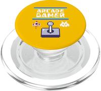 Arcade Gamer Retro Vintage Gaming Pixel Space Invasión PopSockets PopGrip para MagSafe