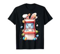 Arcade Gaming Gamer Clásico Videojuego Retro Conejo De Pascua Camiseta
