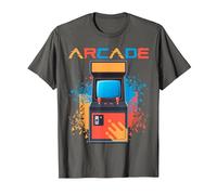 Arcade Gaming Retro Controller Game Over Play Juegos de Consola Camiseta, Hombre, Asfalto, 5XL