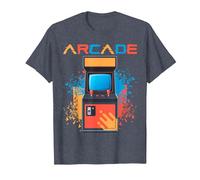 Arcade Gaming Retro Controller Game Over Play Juegos de Consola Camiseta, Hombre, Azul Jaspeado, 4XL