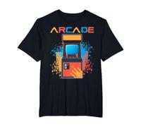 Arcade Gaming Retro Controller Game Over Play Juegos de Consola Camiseta, Hombre Tallas Grandes, Negro, 5X Alto