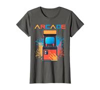 Arcade Gaming Retro Controller Game Over Play Juegos de Consola Camiseta, Mujer, Asfalto, XL