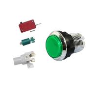 Arcade LED Illuminated Push Button,Round Silver Plated Button for Arcade Machine | Fall-Resistant Game Supplies for Adults, Boys, and Girls