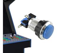 Arcade LED Push Buttons | Round Silver Plated Button for Arcade Machine - Fall-Resistant Game Supplies for Adults, Boys, and Girls